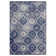 Tapis bleu marine à motif géométrique Montrel