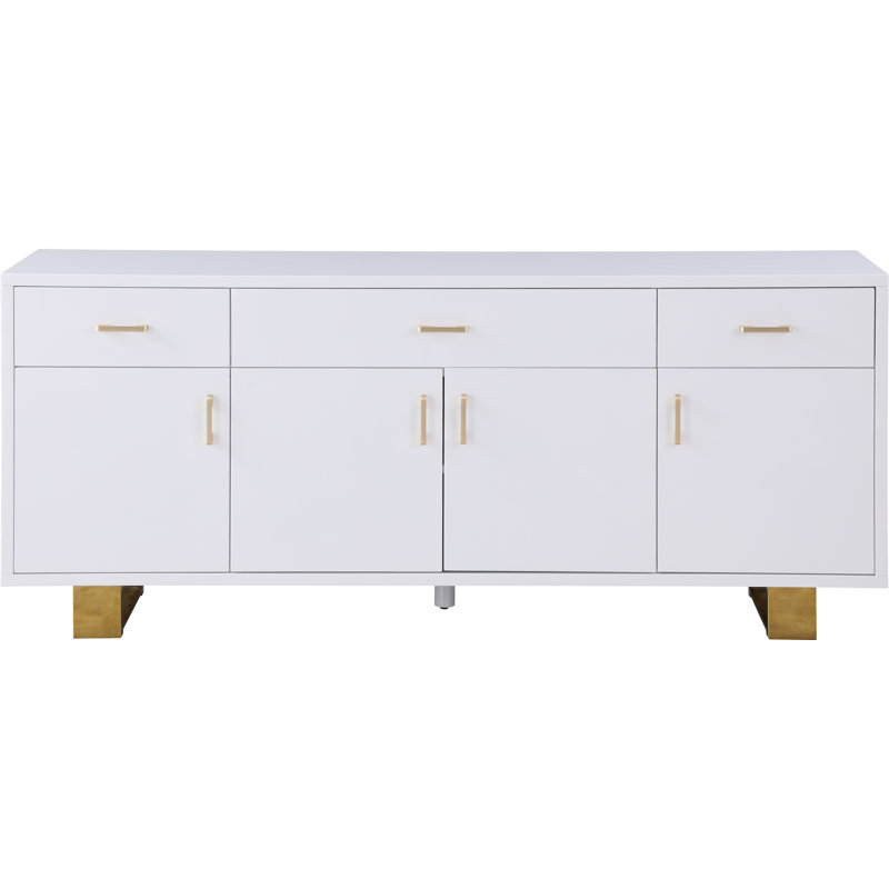 Woolum 72'' Sideboard, Gold/White
