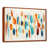 Toile avec cadre flottant brun