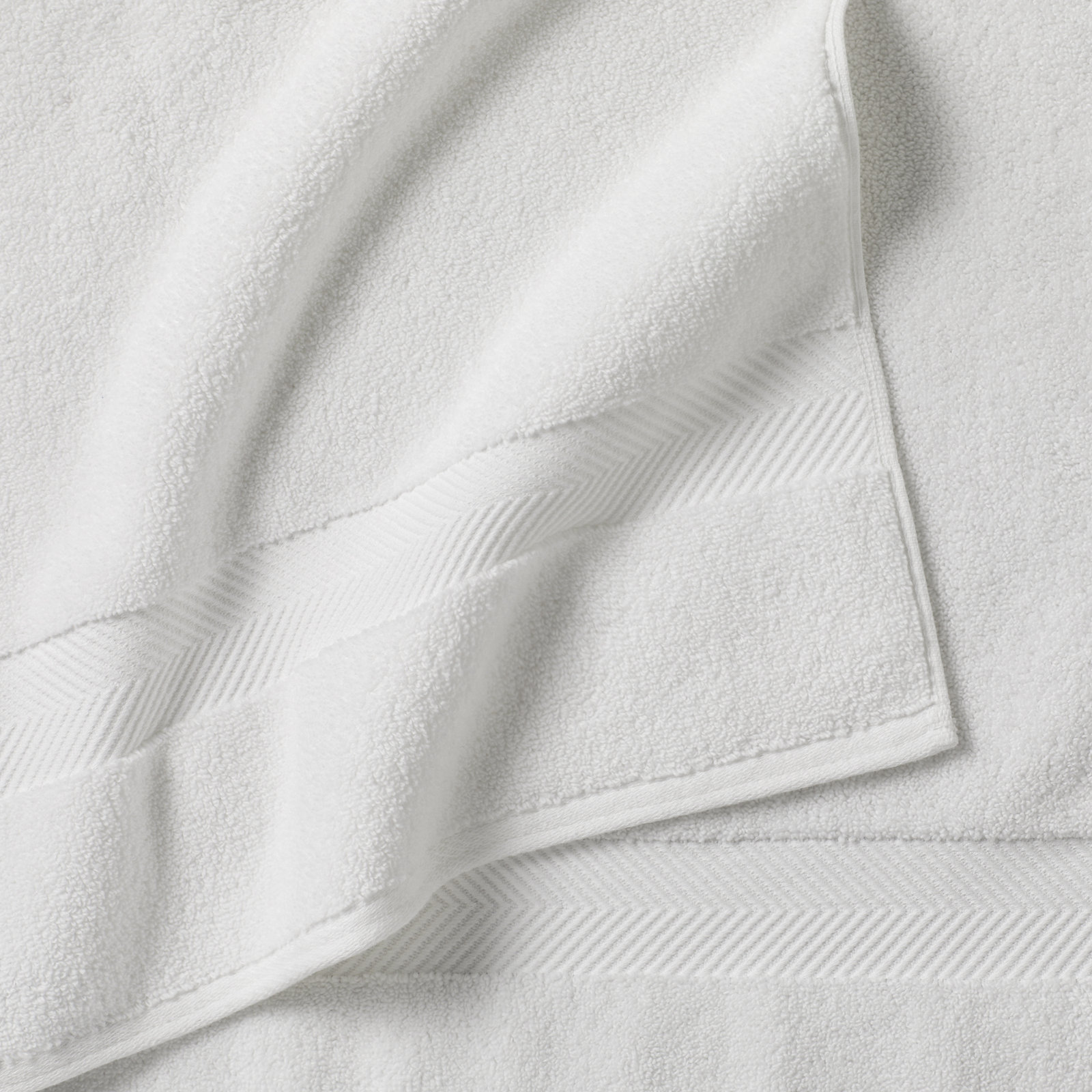 Rane Plush Cotton Bath Towel, White