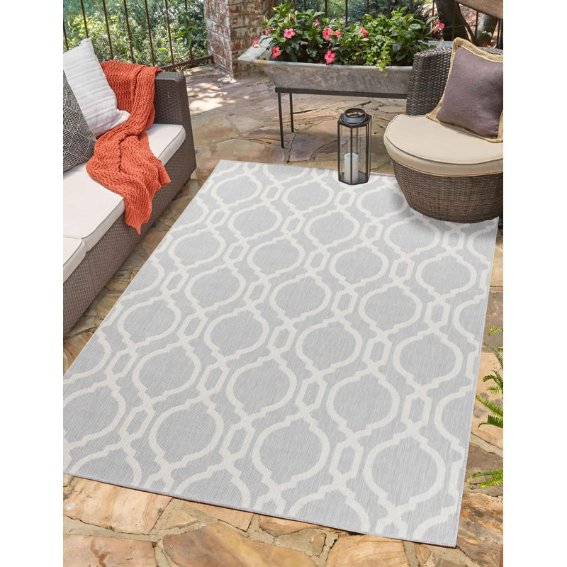 Abbygayl Geometric Kilim Indoor / Outdoor Area Rug, Rectangle 200 x 290cm
