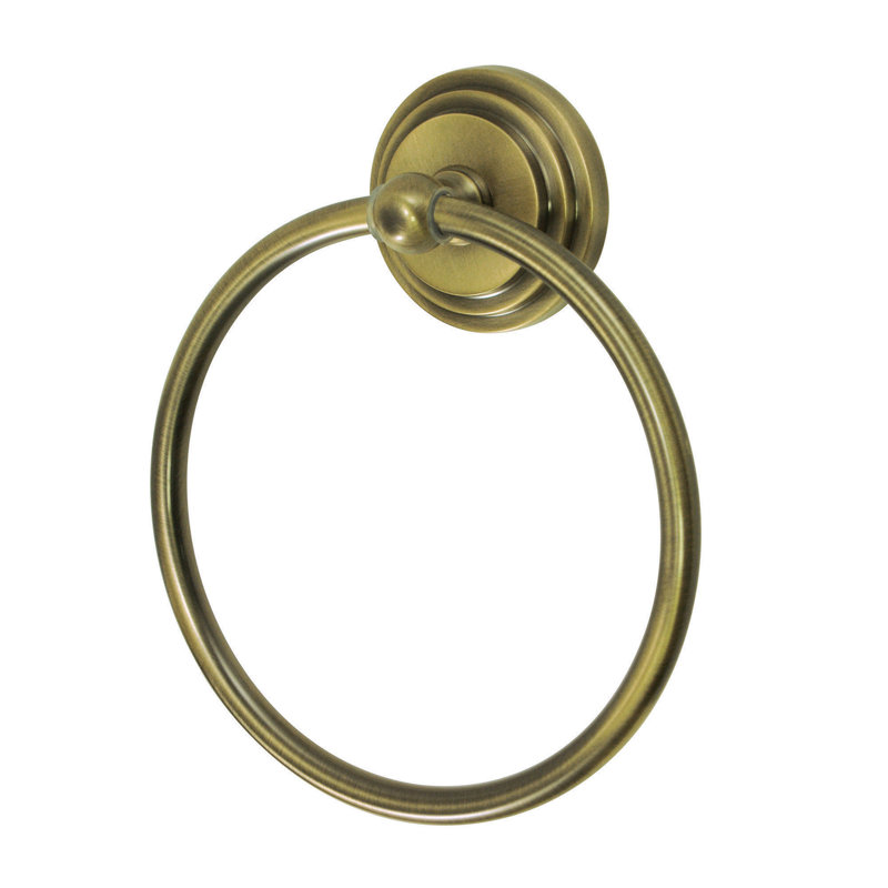 Kingston Brass Milano Towel Ring, Vintage Brass