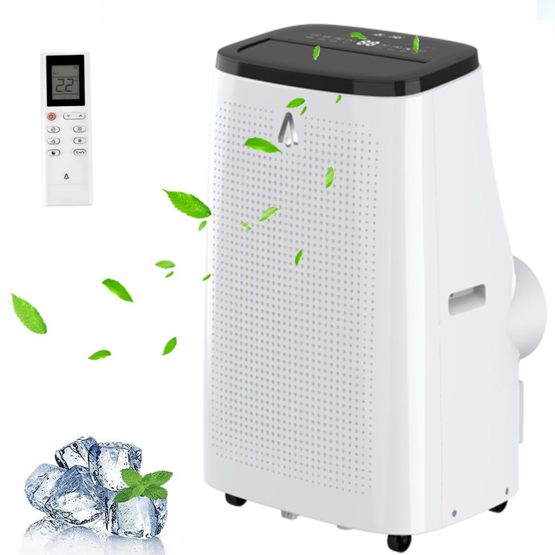 Climatiseur portatif 14 000 BTU avec télécommande, Noir