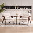 Mid Century Modern Upholstered Chenille Solid Wood Accent Armchair