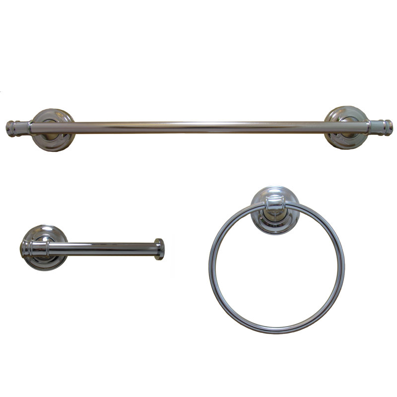 Ensemble de quincaillerie de salle de bain 3 pièces Edgerton, Noir mat
