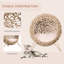 Maison de chat beige, surélevée et tissée pour un lit pour animal de compagnie détendu, réconfortant