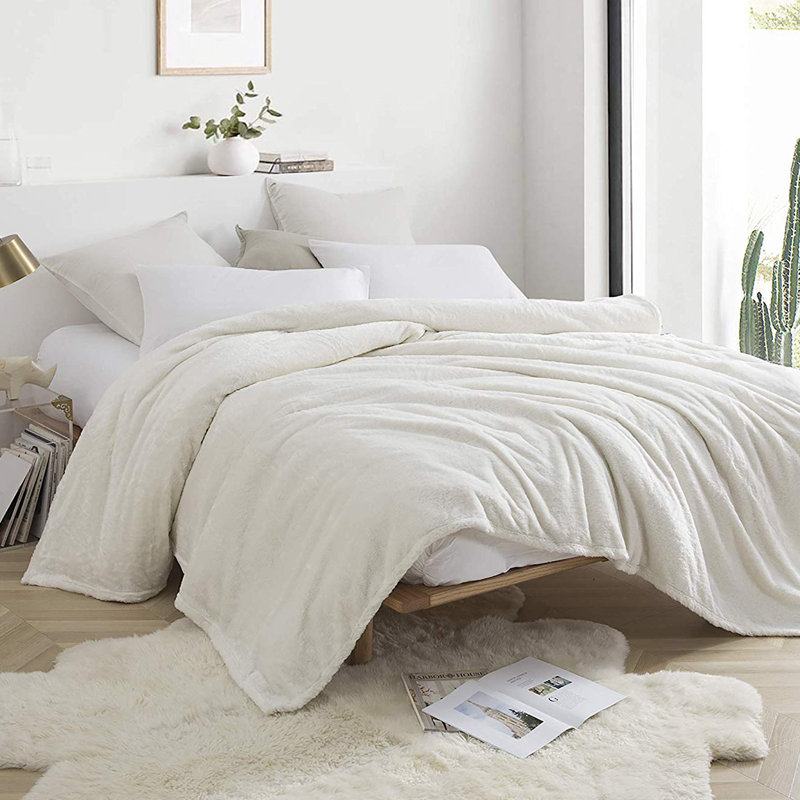 Other Items Coma Inducer Fleece Sheet Set, Queen Sheet Set + Fitted Sheet + 2 Pillowcases, Farmhouse White