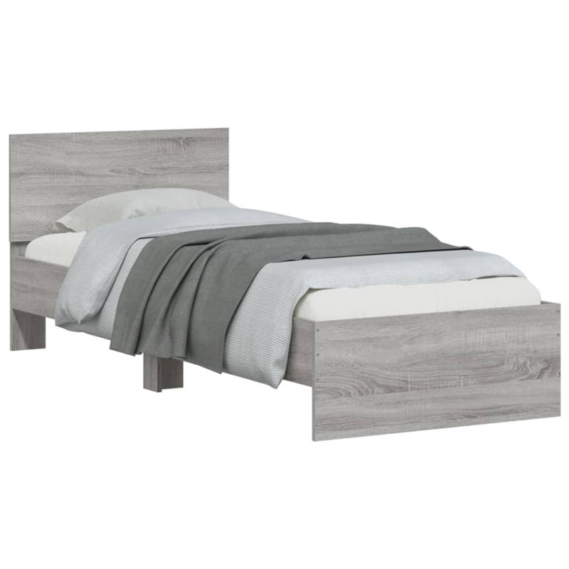 EU Single - 90 x 200 cm Bed, Grey Sonoma