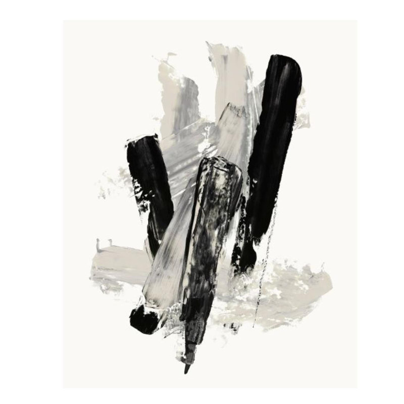 Art of Brushstrokes II par Guseul Park - impression d'art graphique, Image au pinceau gel, H 30 po x l 24 po