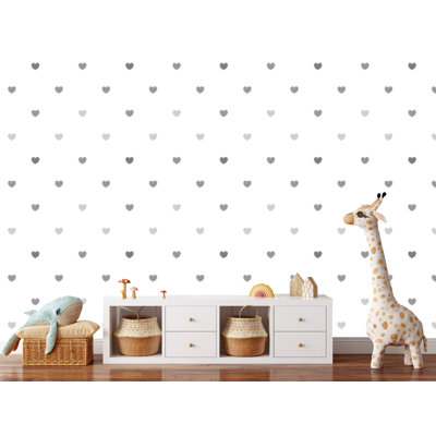 Rouleau de papier peint auto-adhésif L 10 pi x l 24 po Bambino Hearts