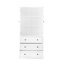 Armoire de rangement autoportante avec portes et 3 grands tiroirs, armoire d'appoint