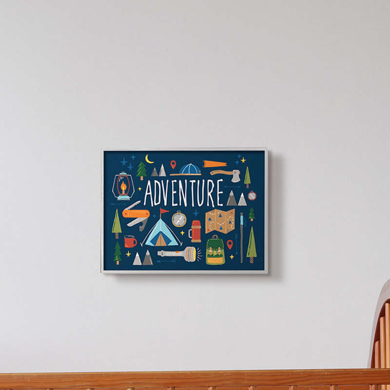 Abdul - Sentiment de camping en plein air, art, Estampe numérique Farmhouse, H 16 po x l 20 po x P 1,5 po