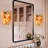 Fenella 3-Light Dimmable Iron Amber Glass Flush Mounted Sconce-2013820024
