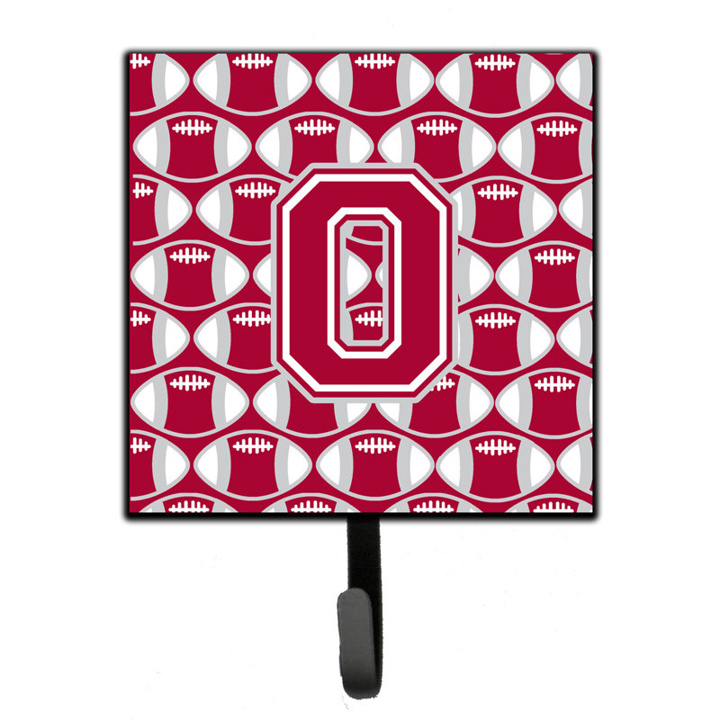 Duanne Metal Wall Organizer with Key Hooks, Crimson/Grey/White