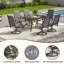 Ensemble de 2 chaises de patio pivotantes pour l'extérieur avec tissu PVC-coated polyester rembourré pour la cour, le balcon et le jardin