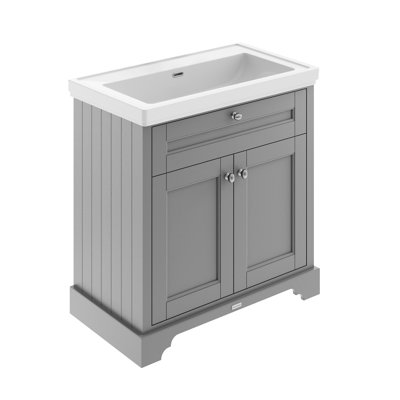 Old London 830mm Single Bathroom Vanity with Integrated Fireclay Basin