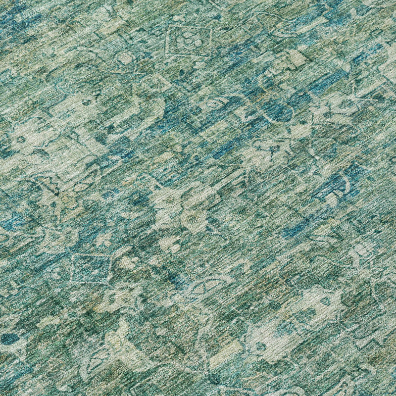 Machine Washable Indoor/Outdoor Chantille ACN2324 Ikat Rug, Rectangle 5' x 7'6"