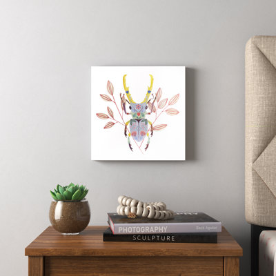 Floral Beetles V par Melissa Wang - peinture sur toile tendue