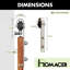 Une porte de grange en bois de pin massif non fini / non assemblé avec une quincaillerie d'installation en nickel brossé-71541672