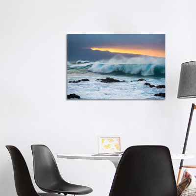 Mountains and Waves 1 Piece Wrapped Canvas Wall Art