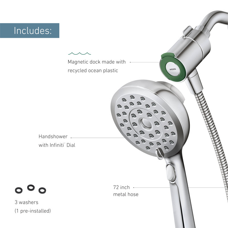 Verso 1.75 GPM Handshower with Magnetix Docking, Chrome
