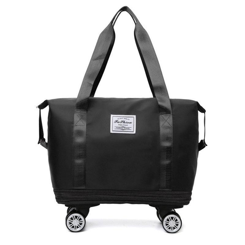 Valise légère pliable extensible à roulettes, Black