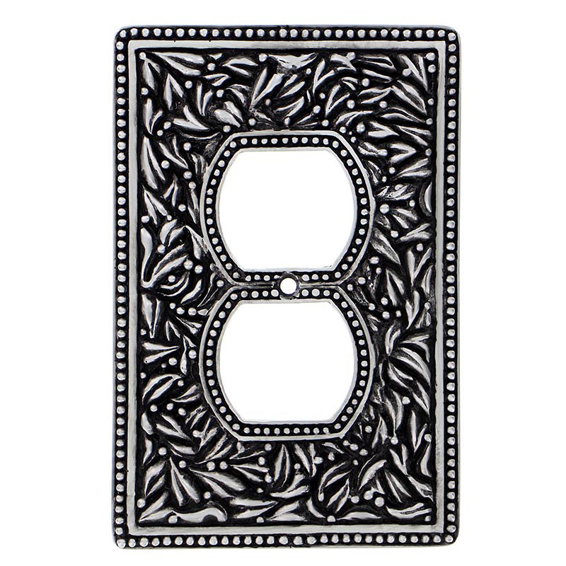 San Michele 1-Gang Duplex Outlet Wall Plate, Antique Nickel