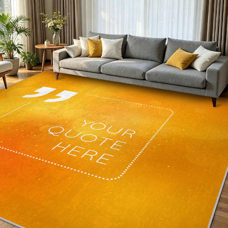 Citation bokeh dorée et lavable à la machine avec tapis intérieur doré, Rectangle 79 po x 118 po