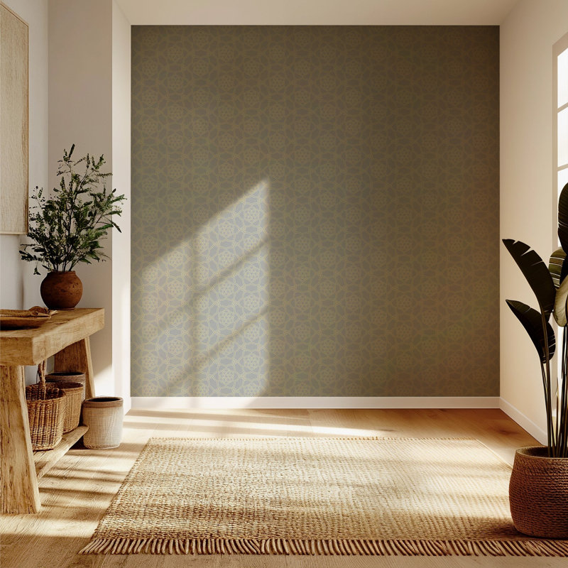Floret Lattice - Silver Sage Wallpaper, Silver Sage, Paper, Non-Pasted