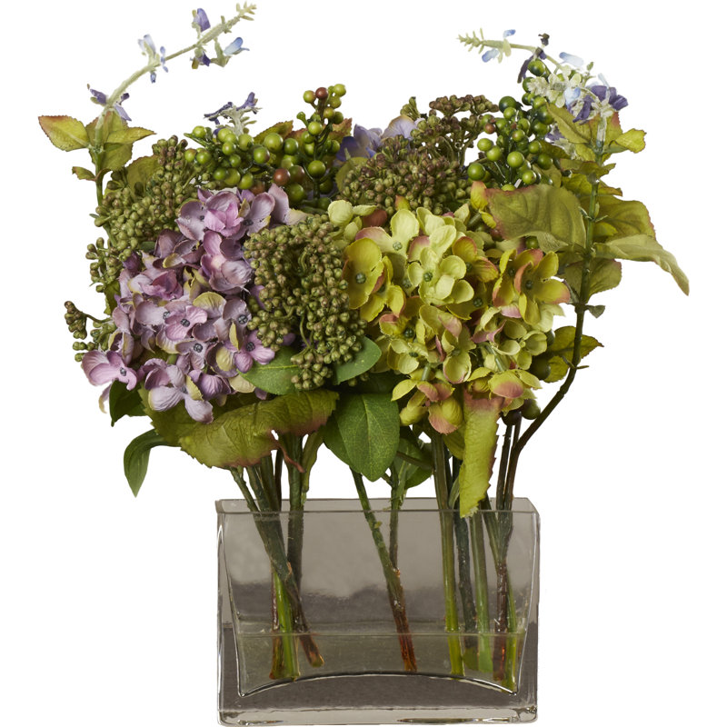 Arrangement floral mélangé à vase