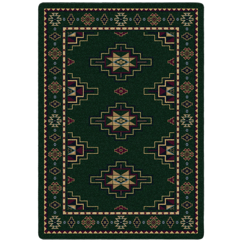 Tapis émeraude Alminus Signature Star, Rectangle 3 pi 10 po x 5 pi 4 po