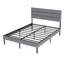 Base de lit tapissier grand format avec tête de lit, sans sommier tapissier et rangement sous le lit de 14 po-1705132965