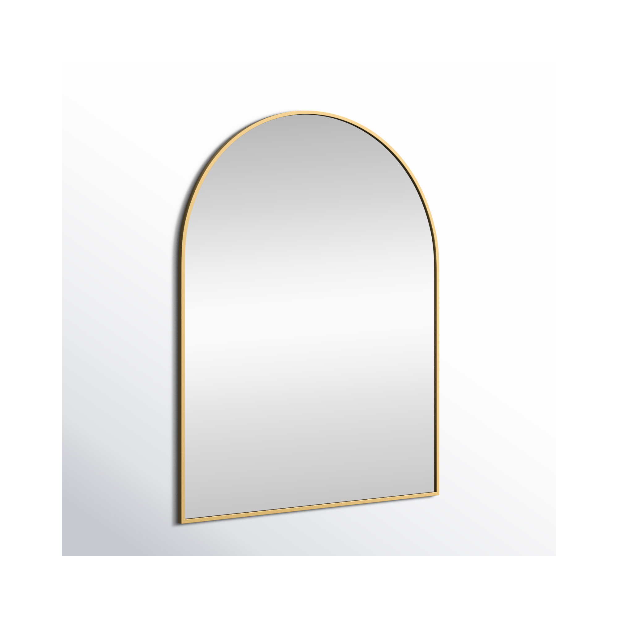 Sabine Metal Arch Wall Mirror, 42" x 33", Brass