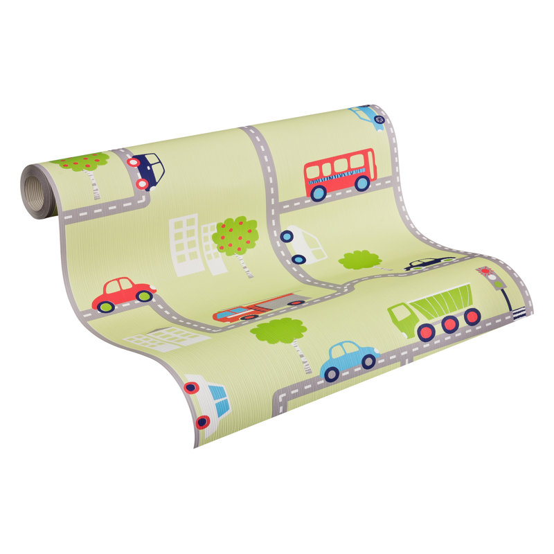 Boys and Girls 10.1m x 53cm Wallpaper, Multicolour and Green