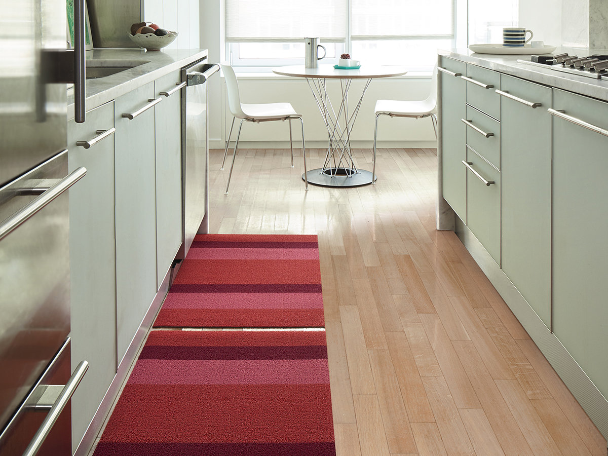 Chilewich Shag Floor Mat in Skinny Stripe - The Century House