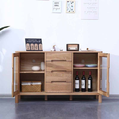 Modern Minimalist Glass Accent Cabinet