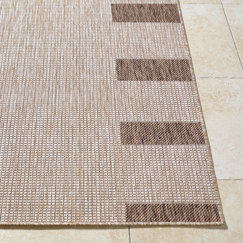 Galey Alix x Livabliss Boxwood Outdoor Machine Woven Rug, Runner 2'8" x 7'3", Tan
