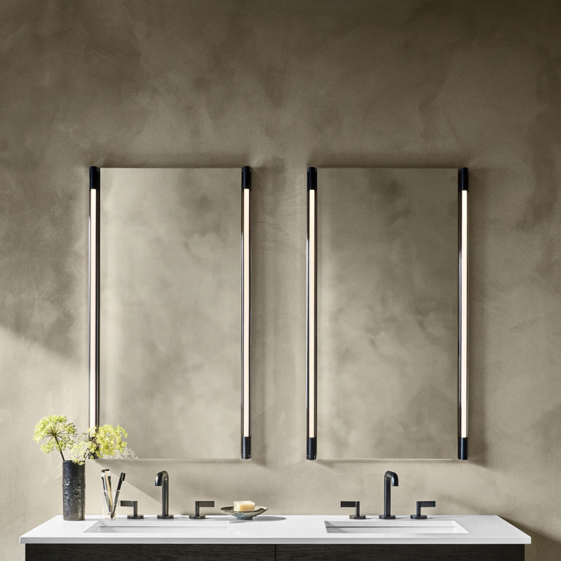 Tenor 36" LED Vanity Light, Matte Black, Fluted