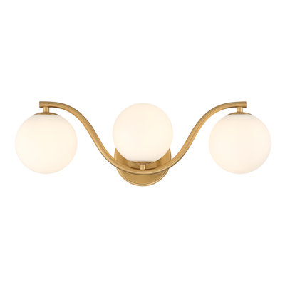 Éclairage pour meuble-lavabo Triple Globe Wave