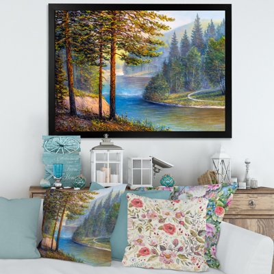«Morning Sunlight Through The Pine And Fir Forest» - peinture sur toile