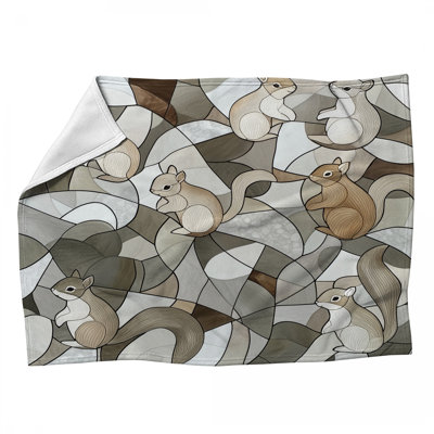 Squirrels Fleece Throw Blanket - Animal Throws for Sofas or Beds