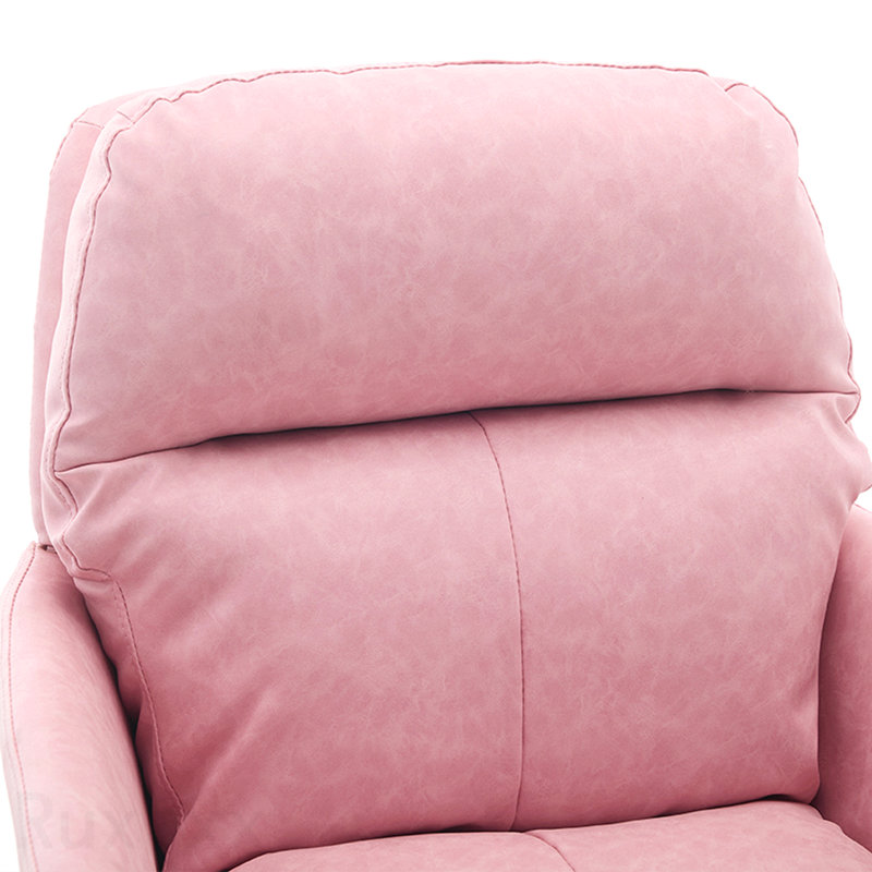 Chaise de bureau en cuir synthétique rose, Rose