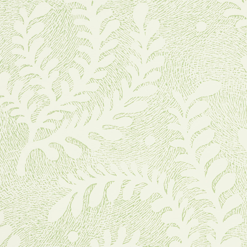 Etched Fern Wallpaper, Leaf