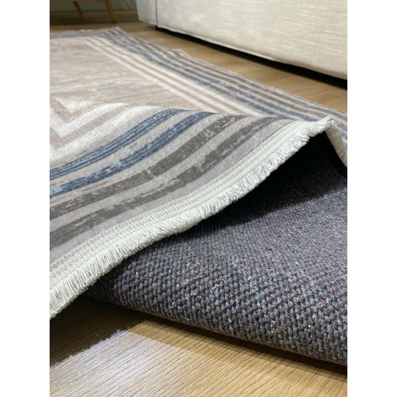 Tapis en coton Landree avec envers antidérapant, Rectangle 2 pi 7 po x 4 pi 11 po