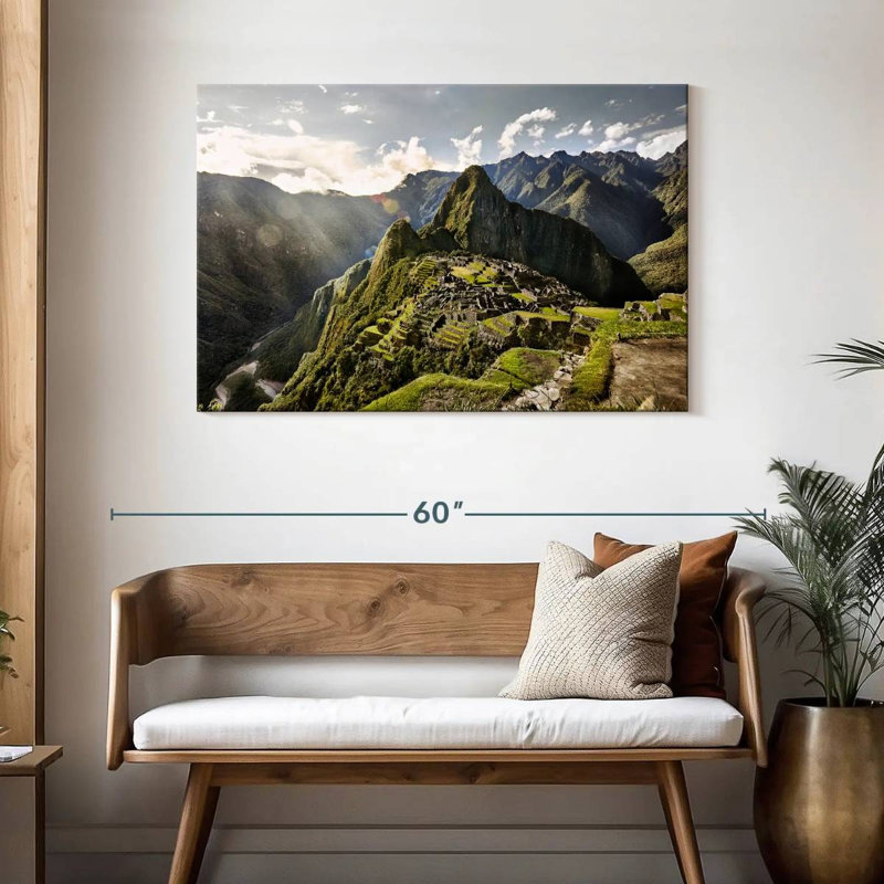 Lilie, anciennes ruines du Machu Picchu, H 30 po x l 45 po