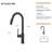 CUPC Certified 18.83" Pull-Down Kitchen Faucet, Matt Black Finish | Gift Idea-122633928-122633926