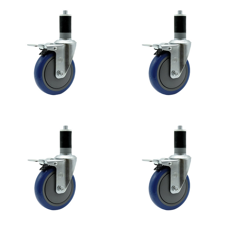Locking Replacement Caster, Blue