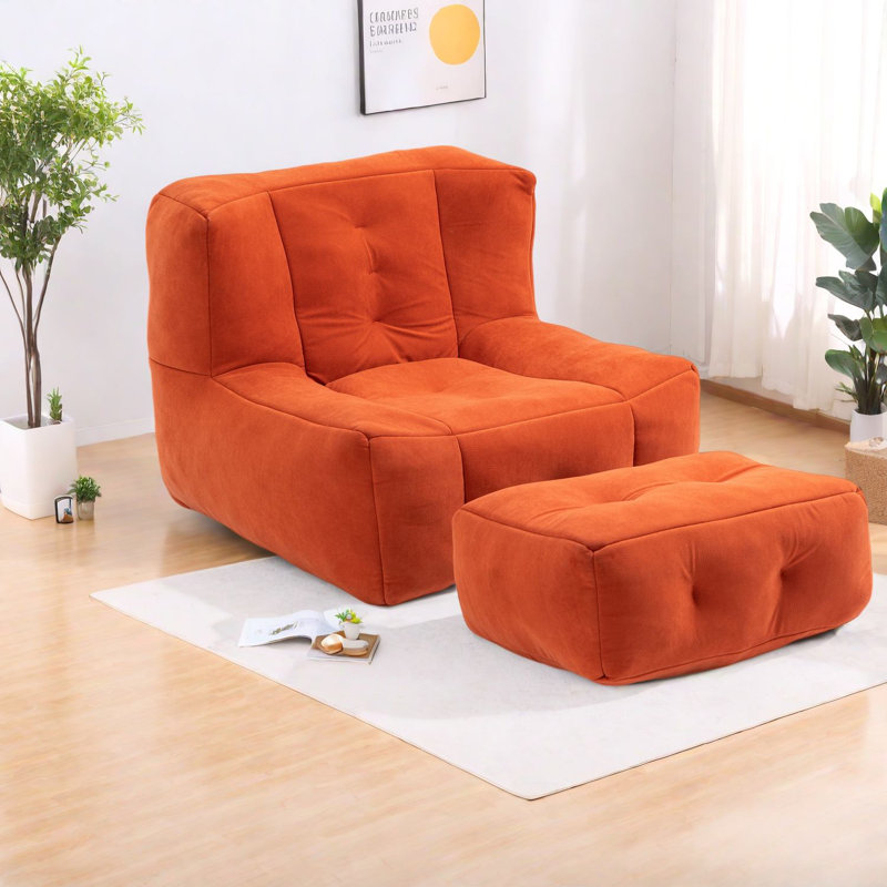 Canapé confortable en velours, fauteuil à billes moderne avec mousse à mémoire de forme pour la maison