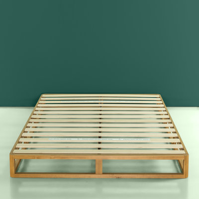 Jaquan Minimalist Wood Platform Bed Frame 