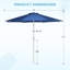 Parasol d'extérieur 9 pi 9 pi-945451272